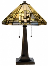 TM25-5127 Tafellamp Tiffany H60cm Ø42cm "Metropolitan"