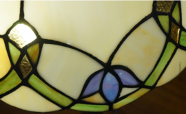 5918 Hanglamp Zwart B90cm met 2 Tiffany kappen Ø30cm Luna