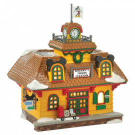 Mickey's Holiday Train Station  H19cm Disney Village by D56 A30088 retired, laatste exemplaren