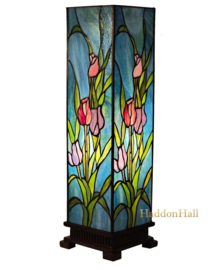 5749 * Windlicht Tiffany H58 cm met Tulpen