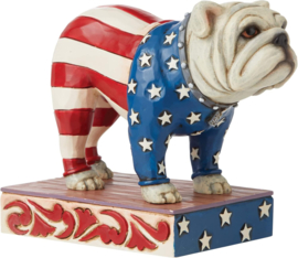 Patriotic Bulldog H9cm Jim Shore 6008788 , retired item from 2015
