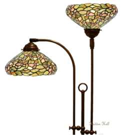 8262 * Vloerlamp Leeslamp met 2 Tiffany kappen Ø27cm Settle Down