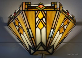 9263 * Wandlamp Tiffany B32cm schelpmodel Durban Art Deco