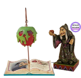 Snow White - Apple Book & Old Hag - Set van 2 Jim Shore artikelen ,  both retired.