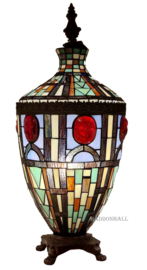 6267 * Tafellamp Tiffany H75cm Ø30cm Bohemian Vase