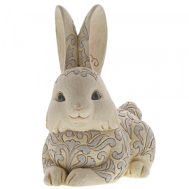 White Woodland Bunny Garden Statue H27,5cm Jim Shore 6004768 retired, aanbieding *