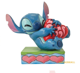 Stitch Hugging Heart H 13cm Jim Shore 6014316 * 