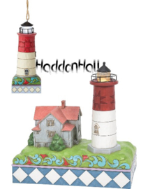 Nauset LED Lighthouse & Hanging Ornament  Set van 2 Jim Shore beelden retired