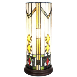 6297 Tafellamp Tiffany H40cm Windlicht Model Durban