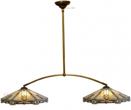 5420 973 * Hanglamp met 2 Tiffany kappen Ø40cm Durban