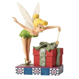 TINKER BELL "Pixie Dusted Present" H15cm Jim Shore 4051970  retired, laatste exemplaren *