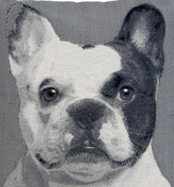 Set van 2 Kussens Gobelin Geweven45x45cm Franse Bulldog