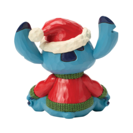 Stitch LED "Feeling Jolly and Little Naughty H17,5cm  + BASE COLOR Ø16cm Jim Shore 6018714 PREORDER