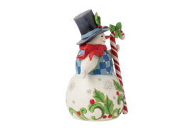 Snowman with Tall Candy Cane * H21cm Jim Shore 6013686