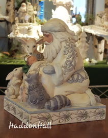 Woodland Santa with Baby Jesus   17 cm Jim Shore 4053687 retired , uitverkocht