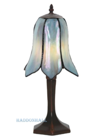 8185 * Tafellamp H30cm met Tiffany kap Ø16cm Gentiaan Blue