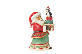 Santa Pint with Stack of Presents *  H12,5cm Jim Shore 6015470 op voorraad