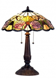 5546 Tafellamp Tiffany H57cm Ø44cm Rosegarden