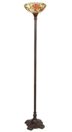 6262 Vloerlamp H176cm met Tiffany kap Ø30cm Dragonfly Garden