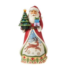 Santa with Vintage LED Tree *  H25cm Jim Shore 6015495