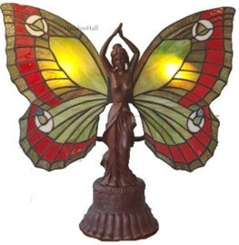 6085 Tafellamp Tiffany H41cm Lady Butterfly