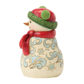 Snowman with Pom-Pom Hat H14cm Jim Shore 6019281 PREORDER