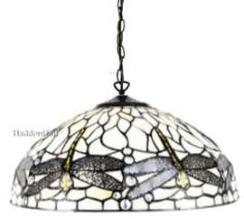 9337W * Hanglamp Ø41cm Dragonfly White