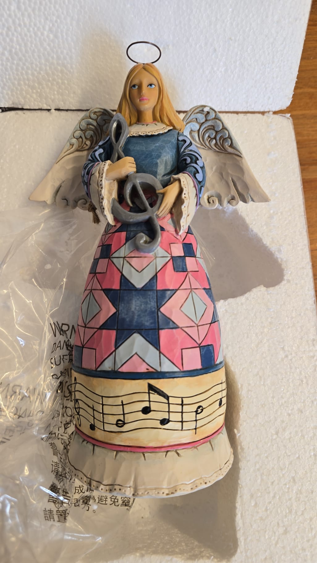 "There is Music in My Heart" H24cm Jim Shore Music Angel 6014867 , retired , made in 2023