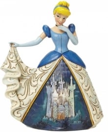 CINDERELLA  Midnight at the Ball  15cm Jim Shore 4045239 Castle Dress  retired uit 2015 *