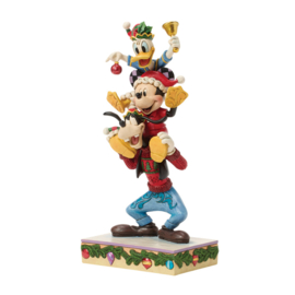 Mickey & Friends "A Holiday Pile Up" H20 cm Jim Shore 6018706 PREORDER