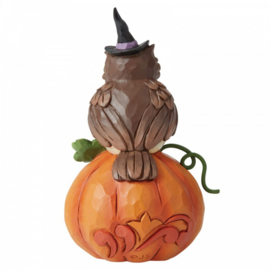 Jack-o-Lantern and Owl Mini Figurine H10,5cm Jim Shore 6006704 retired *