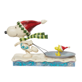 Gliding in to the Holidays  Snoopy & Woodstock *  H 13 cm Jim Shore 6013044 retired peanuts
