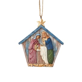 Folklore Holy Family Ornament uit 2018! H9cm Jim Shore 6001456 * Retired