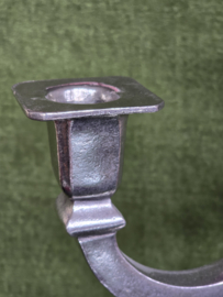 Zilvertin Kandelaar 3-knop H29cm