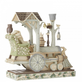 White Woodland Santa  Go Fourth And Share Joy  H18cm Jim Shore 6006580 , retired.