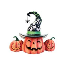 Altogether Spooky - 3 Joined Jack-O Lanterns LED H18cm Jim Shore 6016642 retired.