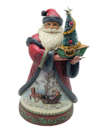 Holiday Manor Santa Holding Sled Sisal Tree *  H23cm Jim Shore 6015488