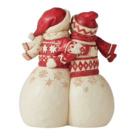 Nordic Noel Snow Couple H 17cm Jim Shore 6010834 retired *