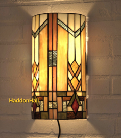 9907 * Wandlamp Tiffany H35cm B17cm Cilinder model Durban