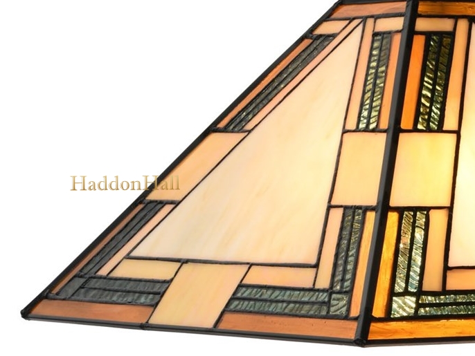 7850 'Tafellamp H60cm met Tiffany kap 37x37cm Indian Summer