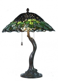 5386 * Tafellamp Tiffany H58cm Ø47cm Greenleaf