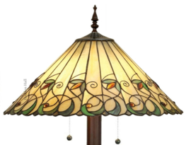 T095L-9454 * Vloerlamp Tiffany Ø50cm "Jamelia" Ronde voet 5205