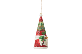 Gnome Santa with Gift Ornament H11cm Jim Shore 6015544 *
