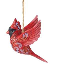 Caring Cardinal in Flight Ornament H9cm Jim Shore 6013948 *