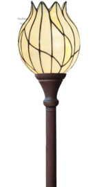 8175 *Vloerlamp H175cm met Tiffany kap Ø22cm Nature