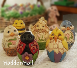 Holiday Eggs Set van 6 Jim Shore eieren 6003620 uit 2016 handpainted paasei egg ei * retired