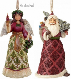 Set van 2 Ornaments * Victorian Angel  &  Victorian Santa  12,5cm Jim Shore