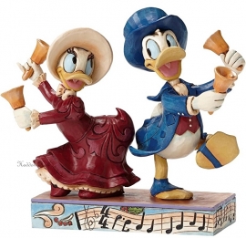 DONALD & DAISY Victorian Chiming In H15cm Jim Shore Donald en Katrien 4051977 , VERKOCHT
