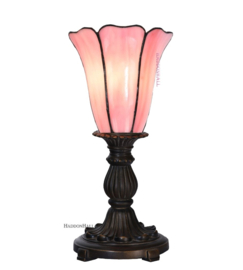 8187 Tafellamp Uplight met Tiffany kap Ø15cm Liseron Pink