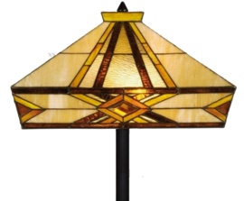 5520 * Vloerlamp H164cm met Tiffany kap 41x41cm Emile